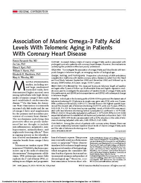 Association_Omega_3_Telomeric_aging_Coronary_Heart_Disease.Ramin_Farzaneh-Far.JAMA_2010