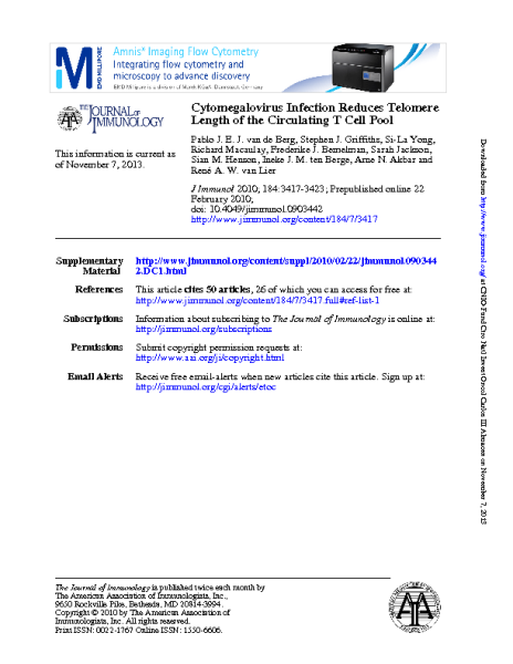 Cytomegalovirus_TL_TCell_Pool.Pablo_vandeBerg.Journal_Immunology_2010