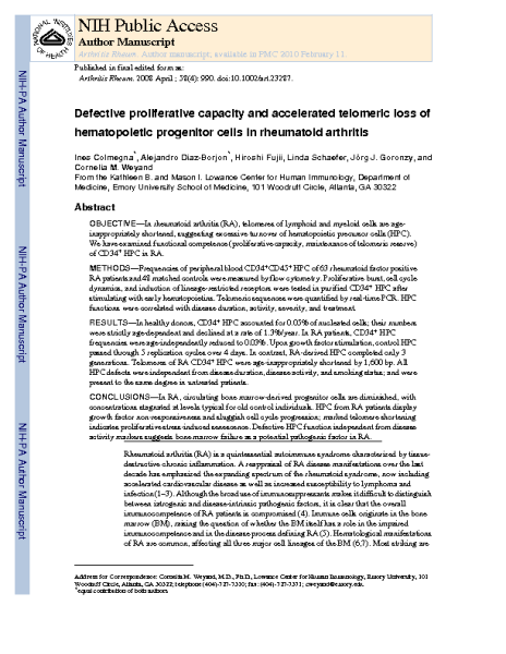 Defective_proliferative_capacity_and_accelerated_telomeric_loss.Cornelia_Weyand.Arthritis_Rheum_2008