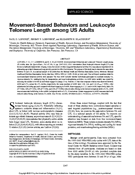 Exercise_and_telomere_length_BlackburnEH_MSSE_2015