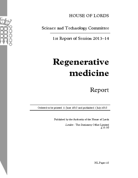 Regenerative_Medicine_Report_HouseofLordsUK_2013