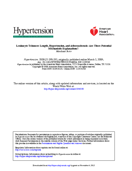 TL_hypertension_and_atherosclerosis_AvivA_HiperAhaJ_2009