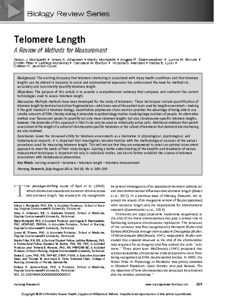 Telomere_Length__A_Review_of_Methods_NurResearch_2014