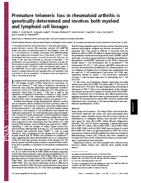 Telomeric_loss_in_rheumatoid_arthritis.Cornelia_Weynad.PNAS_2003