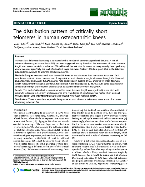 The_distribution_pattern_of_critically_short_telomeres_in_human_osteoarthritic_knees_HarboM_ArthritisReThera_2012